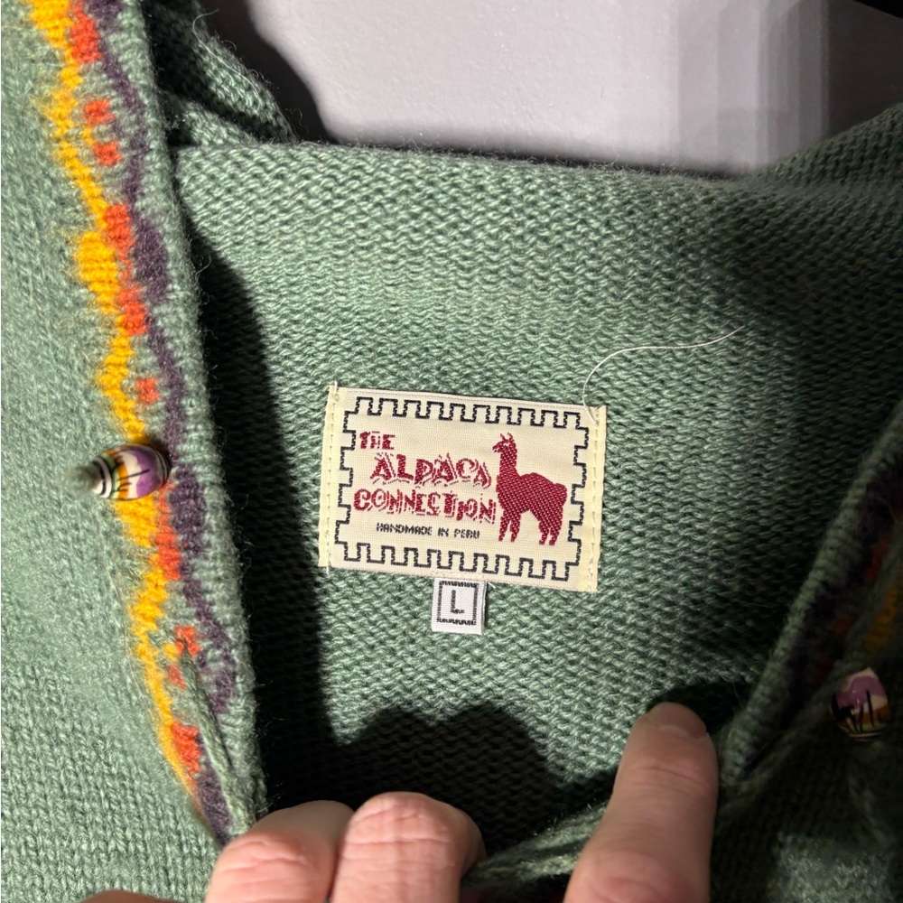 The Alpaca Connection Handmade Alpaca Wool Hoodie Women’s Size Large - Picture 4 of 4